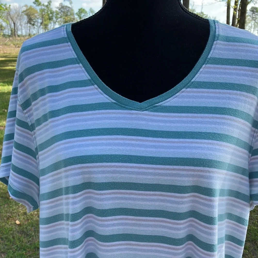 Sonoma V-Neck Striped Tee - Picture 2 of 6